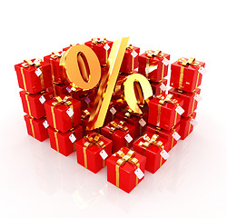 Image showing Percentage and gifts