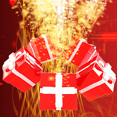 Image showing Holiday gifts background 