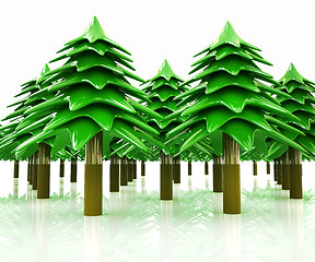 Image showing Christmas trees