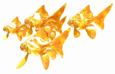 Image showing Gold fishes