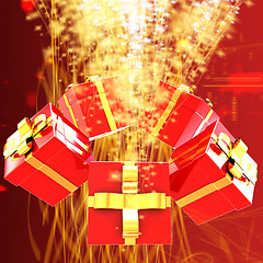 Image showing Holiday gifts background 