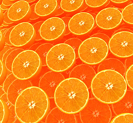 Image showing many half oranges are beautiful half orange background