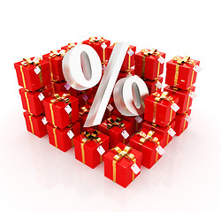 Image showing Percentage and gifts