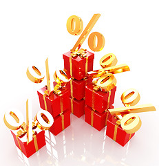 Image showing Percentage and gifts