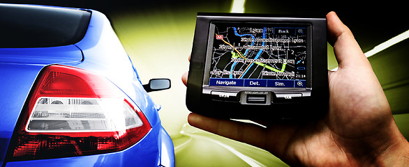 Image showing Gps in a man hand.