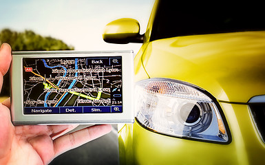 Image showing Gps in a man hand.