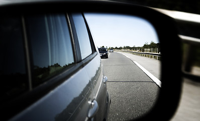 Image showing Car mirror reflection