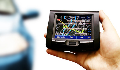 Image showing Gps in a man hand.