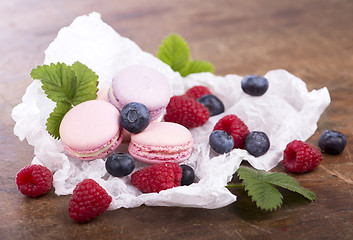 Image showing French macaroons .Dessert