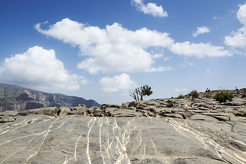 Image showing Rock walls Jebel Shams