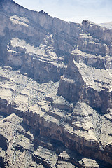 Image showing Rock walls Jebel Shams