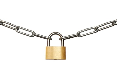 Image showing Padlock and Chain