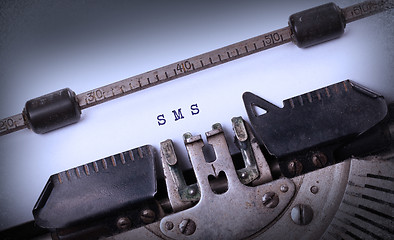 Image showing Vintage inscription made by old typewriter