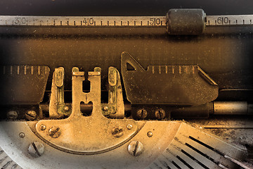 Image showing Close up of a dirty vintage typewriter