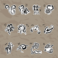 Image showing Horoscope. Zodiac  set.