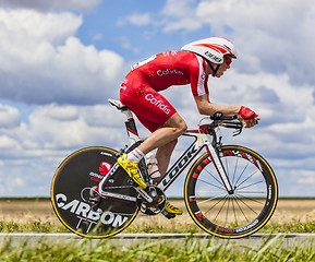 Image showing The Cyclist Romain Zingle