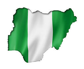 Image showing Nigerian flag map