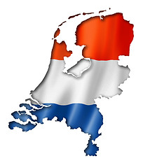Image showing Netherlands flag map