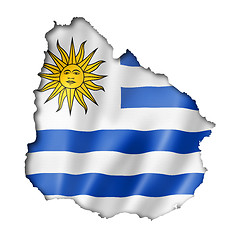 Image showing Uruguaian flag map