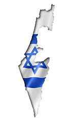 Image showing Israeli flag map