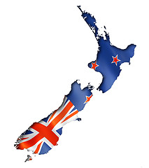 Image showing New Zealand flag map