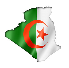 Image showing Algerian flag map