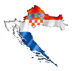 Image showing Croatian flag map