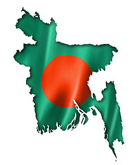 Image showing Bangladesh flag map