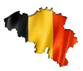 Image showing Belgian flag map