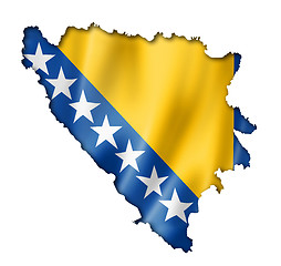 Image showing Bosnia and Herzegovinan flag map