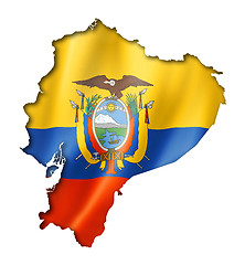 Image showing Ecuadorian flag map