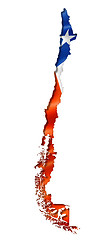 Image showing Chilean flag map