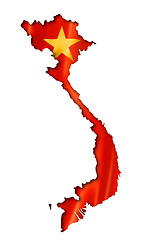 Image showing Vietnamese flag map