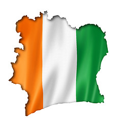 Image showing Ivorian flag map