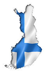 Image showing Finnish flag map