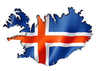 Image showing Icelandic flag map