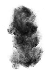 Image showing Black powder explosion isolated on white