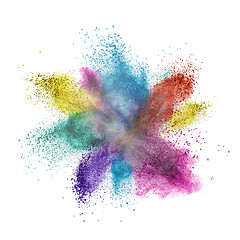 Image showing Color powder explosion isolated on white