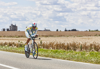 Image showing The Cyclist Andrey Kashechkin