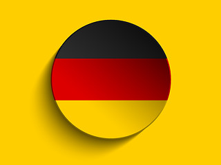 Image showing Flag Paper Circle Shadow Button Germany
