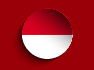 Image showing Flag Paper Circle Shadow Button Monaco