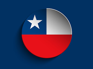 Image showing Flag Paper Circle Shadow Button Chile