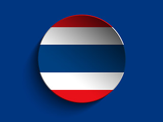 Image showing Flag Paper Circle Shadow Button Thailand