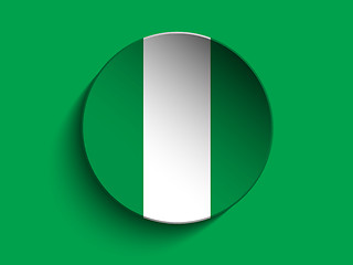 Image showing Flag Paper Circle Shadow Button Nigeria