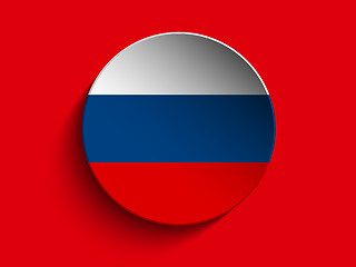 Image showing Flag Paper Circle Shadow Button Russia