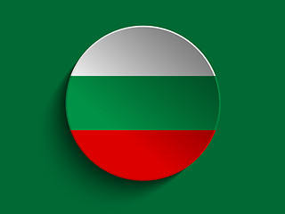 Image showing Flag Paper Circle Shadow Button Bulgaria