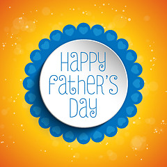 Image showing Happy Fathers Day Blue Heart Background