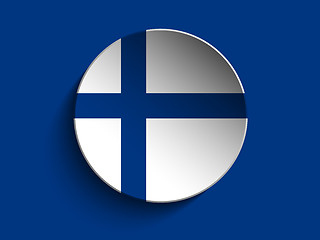 Image showing Flag Paper Circle Shadow Button Finland