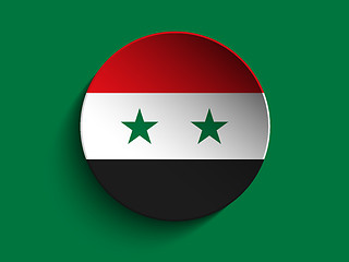 Image showing Flag Paper Circle Shadow Button Syria