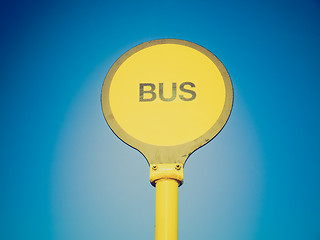 Image showing Retro look Bus stop